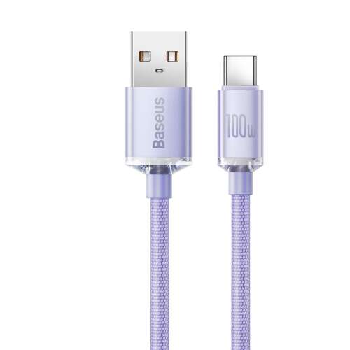 Baseus Crystal Shine Series USB to USB-C fast charging cable, 100W, 2m, purple