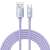 Baseus Crystal Shine Series USB to USB-C fast charging cable, 100W, 2m, purple, coiled