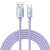 Baseus Crystal Shine Series USB to USB-C fast charging cable, 100W, 2m, purple, coiled