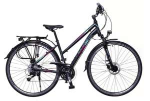 Neuzer Firenze 400 női matt Trekking Kerékpár 17" #fekete-türkiz-piros 31380305 Női kerékpárok - Tárcsafék