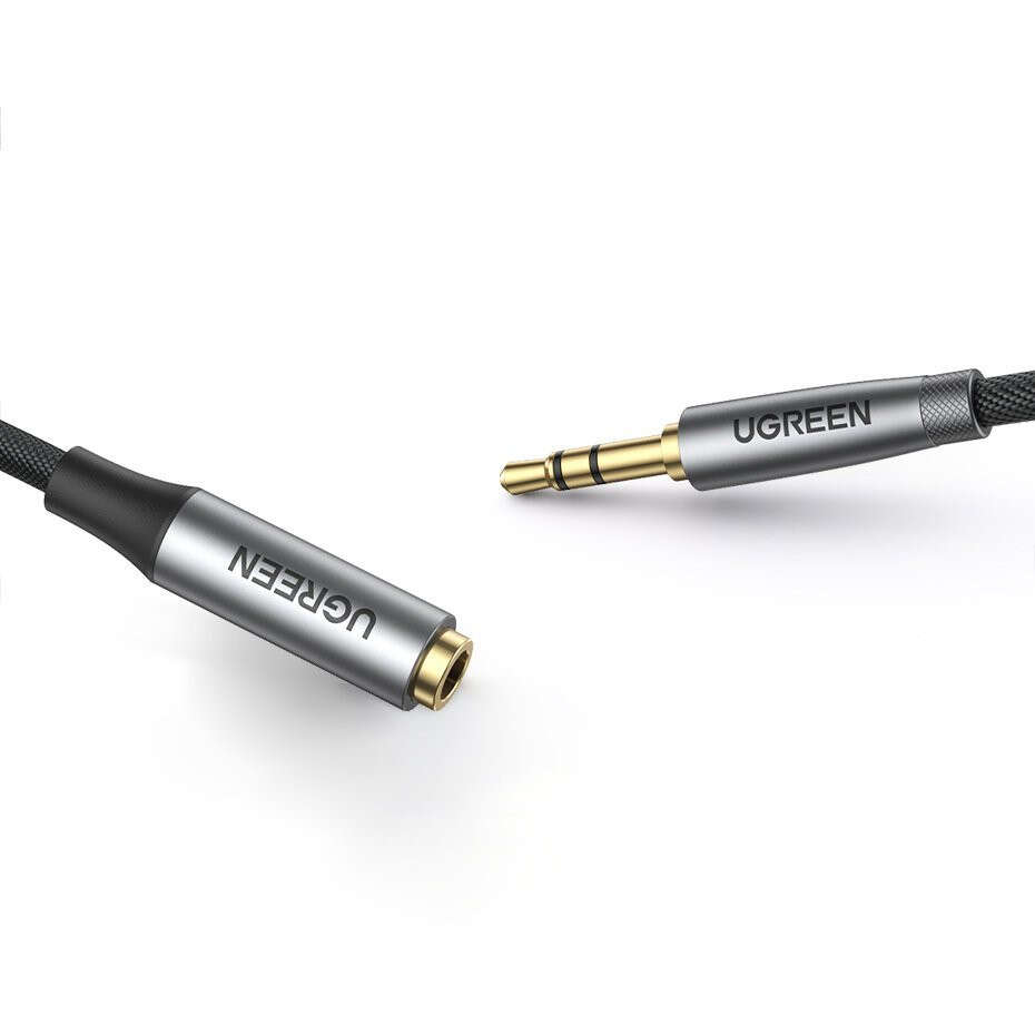 Ugreen AV190 audio kábel, 3,5mm Jack / 3,5mm Jack, 2m, Fekete