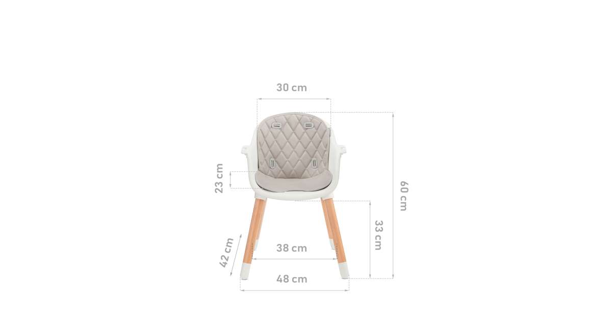 Baby Tiger Teen Fixed Feeding Chair #grey