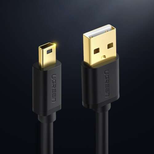Ugreen US132 Data and Charging Cable, USB / mini USB, 3m, Black