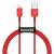 Baseus Superior Series Schnelllade-Datenkabel, USB auf Lightning, 1m, Rot, aufgerollt