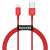 Baseus Superior Series Schnelllade-Datenkabel, USB auf Lightning, 1m, Rot, aufgerollt