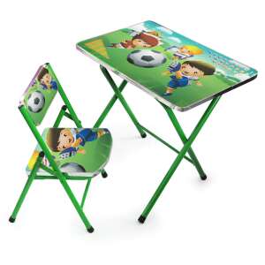 Mintás kisasztal és szék gyerekeknek – zöld 56538734 Bababútorok
