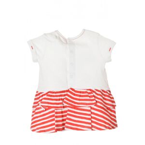 Boboli white, red, short-sleeved girls' dress – 62 126978059 - Boboli