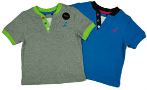 George 2 pack boys short sleeve polo shirt set in grey and blue - George