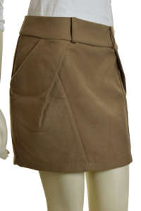 Fustă Benetton din lână maro, deasupra genunchiului, mărimea 36 - Îmbrăcăminte pentru femei