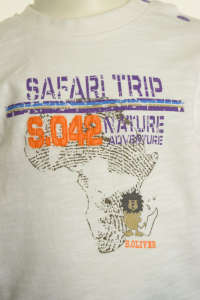 Fiúknak fehér rövid ujjú póló szafari mintával, S.Oliver márka - S.Oliver