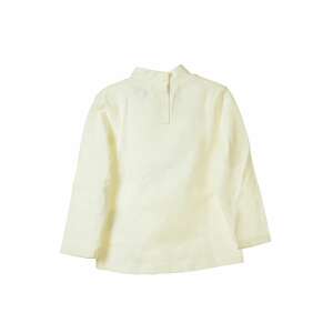 White high neck long sleeve unisex Garbó t-shirt with button detail on the back - Kids' Sweater & Cardigan