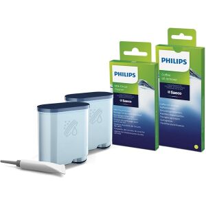 Philips AquaClean CA6707/10 Kaffeemaschinen-Reinigungsset mit Filtern, Milchkreislaufreiniger, Entkalker und Schmiermittel - Philips Kaffeemaschinen-Reiniger