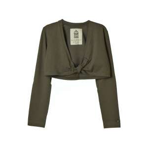 Girls' brown tie-front bolero with long sleeves, by Lány - Babies & Toddler