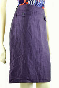 Fustă din in de culoare mov, mărimea 34 - Îmbrăcăminte pentru femei