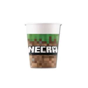Kubki papierowe Minecraft, 8 sztuk, 200 ml, kubki jednorazowe, artykuły imprezowe - Rekwizyty imprezowe
