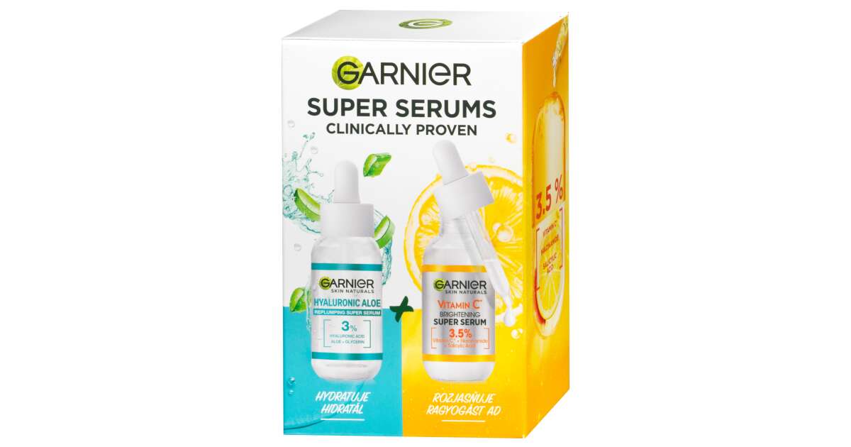 Garnier Skin Naturals Hyaluronic Aloe and Vitamin C Serum Duopack 2x30ml |  Pepita.com