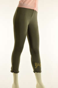 Girls Leggings in Brown with Glitter Design - Guru