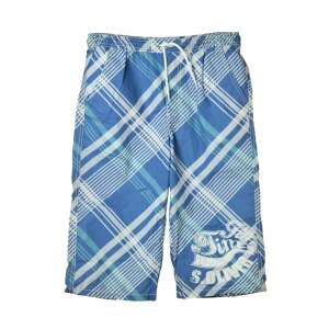 S.Oliver boys' blue and white plaid swim trunks - Kids' Swimwear