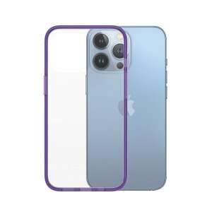 PanzerGlass ClearCase iPhone 13 Pro 6,1 palca priehľadné puzdro s fialovým rámom, antibakteriálne, odolné voči nárazom, limitovaná edícia Grape - Puzdrá na telefóny