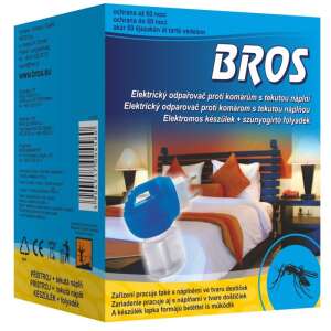 Bros electric mosquito repellent with liquid refill, effective for up to 60 nights, 20 square meters coverage - Bros
