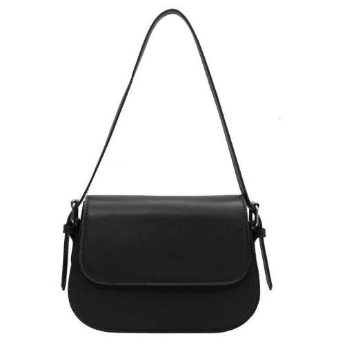 Fekete Dollcini nyeregtáska, női crossbody táska, PU bőr, stílusos és elegáns