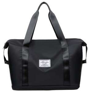 Dollcini travel bag, black, waterproof, foldable, with wet and dry separation - Dollcini