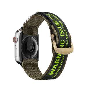 Pasek do Apple Watch Dux Ducis Outdoor Series Nylon Loop w kolorze czarno-zielonym - Pasek do inteligentnego zegarka