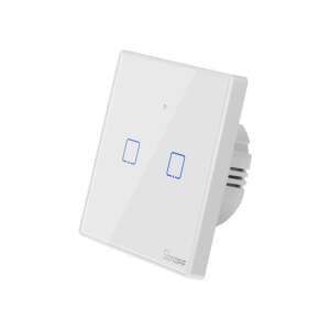 Sonoff T2EU2C-TX - két csatornás okos világítás kapcsoló, Wifi, RF433, Fehér 56593537