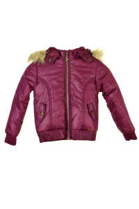 Boboli girls winter jacket in purple with fur hood - Kids' Jacket