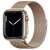Spigen Liquid Crystal case for Apple Watch 7 / 8 (45mm), clear, gold Apple Watch with a gold Milanese loop band