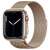 Spigen Liquid Crystal case for Apple Watch 7 / 8 (45mm), clear, gold Apple Watch with a gold Milanese loop band