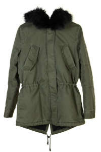 Tom Tailor women's dark green parka with fur hood - Tom Tailor