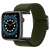 Apple Watch with Spigen Fit Lite khaki green band, side view