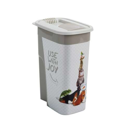 ROTHO CODY "USE WITH JOY" 10L Állatmintás Műanyag Táp Tartó