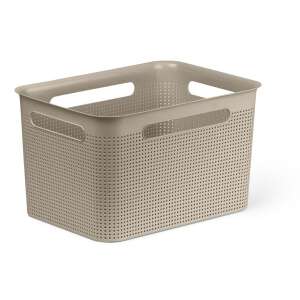 ROTHO BRISEN 16L Cappuccino műanyag tároló doboz perforált szerkezettel - Rotho