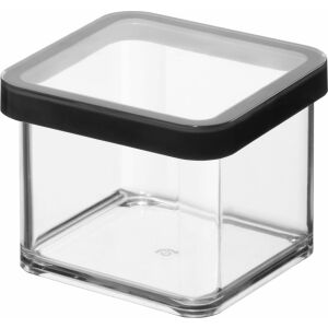 Recipient de depozitare bucătărie Rotho Loft 0.5L, plastic transparent cu capac negru - Recipiente de depozitare pentru bucătărie