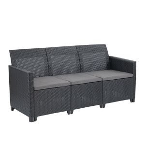 ALLIBERT Claire Műrattan 3-Sitzer Gartensofa - Garten