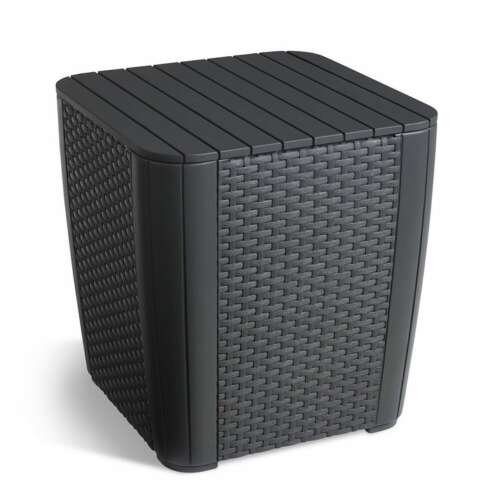 Záhradný stôl/úložný box Luzon Flat Wicker sivý