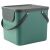 ROTHO Albula 40L grüner Plastikbehälter mit grauem Deckel und Griffen
