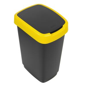Rotho Twist 25L Szelektív Hulladékgyűjtő - Sárga Fedél Műanyag Hulladékhoz - Rotho