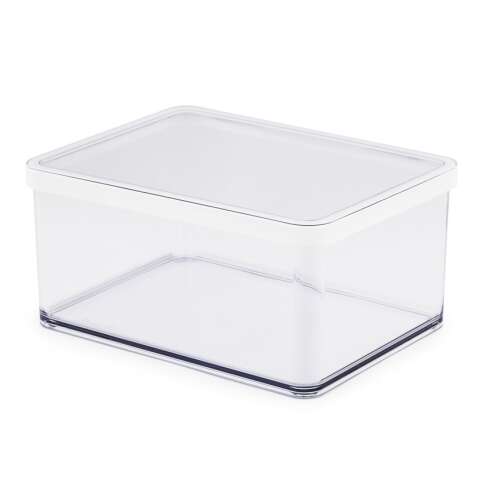ROTHO LOFT 2,25L recipient de depozitare din plastic transparent cu capac alb