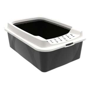ROTHO ECO BONNIE Katzentoilette, schwarz und weiß, 30 Liter - Viehzucht