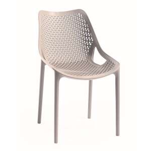 ROJAPLAST BILROS műanyag kerti szék, barna-szürke, egymásra rakható, kültéri bútor - Kerti fotel & Szék