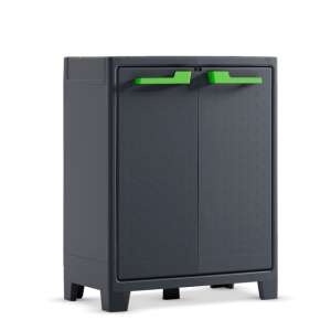 Keter Moby Low műanyag tárolószekrény, sötétszürke, 100 cm - Keter