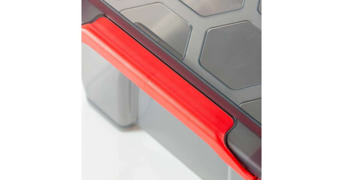 Rotho Evo Total Tárolódoboz - 15 Liter - Antracit/Piros | Pepita.hu