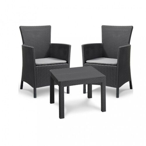 ALLIBERT ROSARIO BALCONY polyrattan kerti bútor garnitúra - grafit () 141462880 - Curver