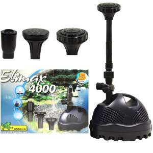 ElimaX 4000 pond pump with fountain nozzle, Ubbink brand, 5 year warranty - Garden
