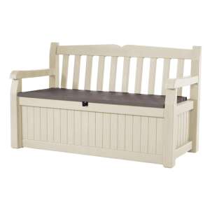 Keter Eden kerti pad tárolóval, bézs, 140 cm - Kerti pad