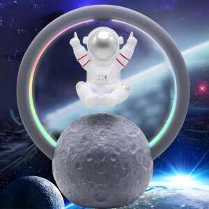 Dollcini, difuzor portabil astronaut moon, Bluetooth, negru