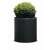 Keter Cylinder &quot;L&quot; polyrattan virágcserép - grafit, növénnyel